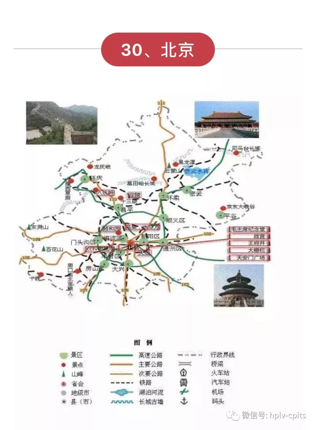 中国旅游地图