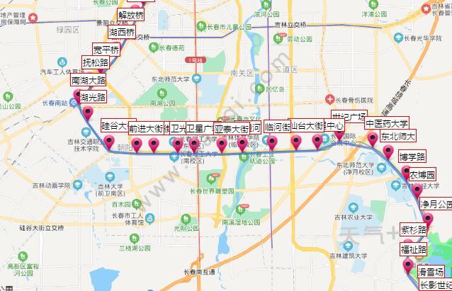 长春4号线地铁站线路图