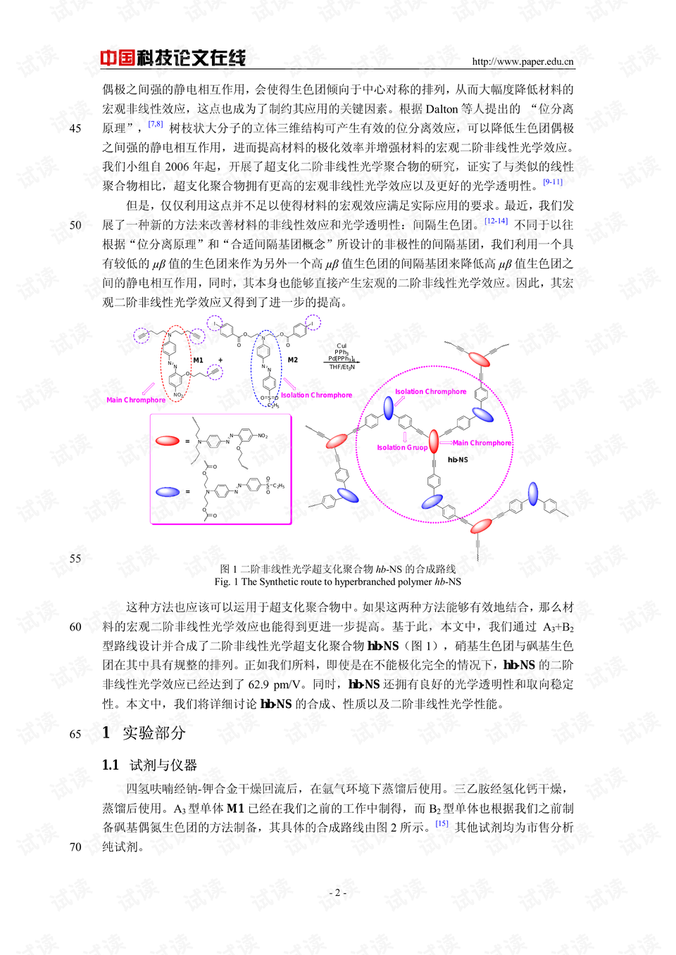 超支化聚合物的合成